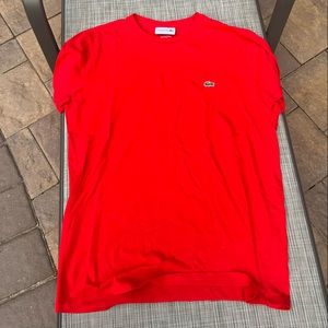 Mens Lacoste Red Shirt